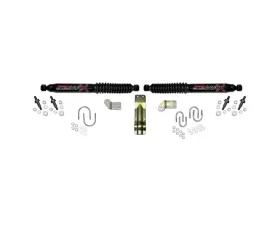 Skyjacker Steering Stabilizer Dual Kit Black  Dual Kit w/3.75 Inch Axle Tube