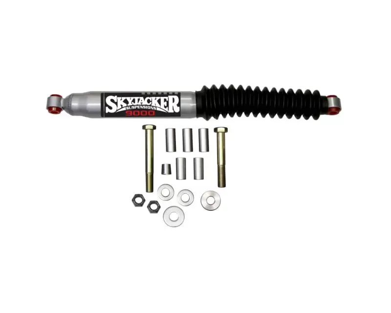 Skyjacker Steering Stabilizer HD OEM Replacement Kit For Use w/Drop Pitman Arm Silver w/Black Boot - 9017
