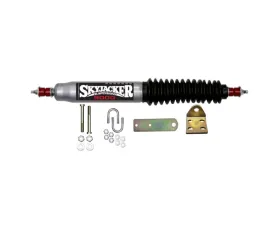 Skyjacker Steering Stabilizer Single Kit Silver w/ Black Boot Jeep Wrangler 1987-1995