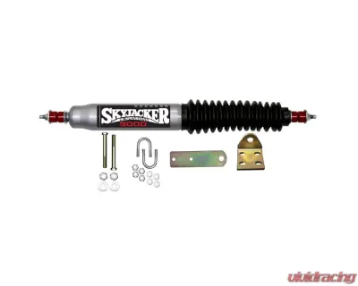 Skyjacker Steering Stabilizer Single Kit Silver w/ Black Boot Jeep Wrangler 1987-1995 - 9109
