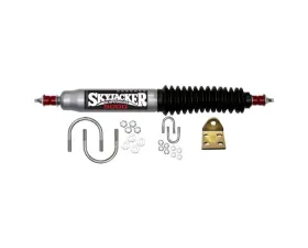 Skyjacker Steering Stabilizer Single Kit Use w/ Straight Axle Silver w/ Black Boot