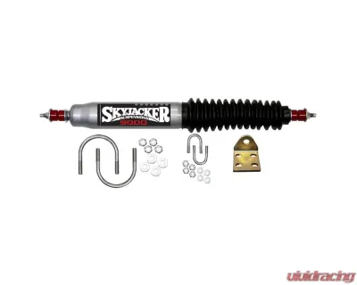 Skyjacker Steering Stabilizer Single Kit Use w/ Straight Axle Silver w/ Black Boot - 9110