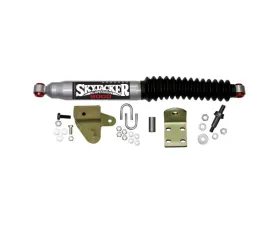 Skyjacker Steering Stabilizer Single Kit Use w/Adjustable Track Bar & Stabilizer Assembly Silver w/Black Boot