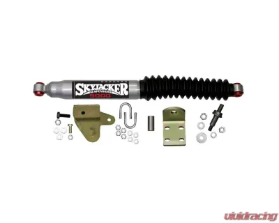 Skyjacker Steering Stabilizer Single Kit Use w/Adjustable Track Bar & Stabilizer Assembly Silver w/Black Boot - 9112