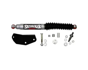 Skyjacker Steering Stabilizer Single Kit Use w/4 Inch Lift Silver w/Black Boot
