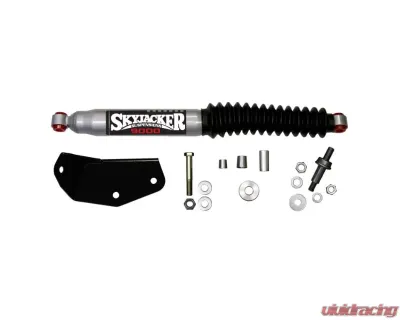 Skyjacker Steering Stabilizer Single Kit Use w/4 Inch Lift Silver w/Black Boot - 9154