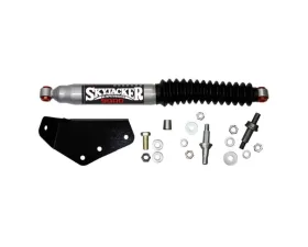 Skyjacker Steering Stabilizer Single Kit Use w/6 Inch Lift Silver w/Black Boot