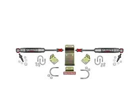Skyjacker Steering Stabilizer Dual Kit Hardware Boots Not w/Due To Clearance Issues Silver