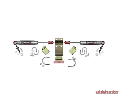 Skyjacker Steering Stabilizer Dual Kit Hardware Boots Not w/Due To Clearance Issues Silver - 9208