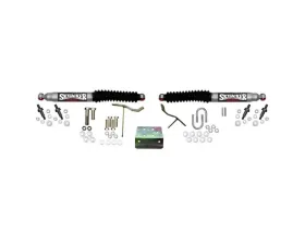 Skyjacker Steering Stabilizer Dual Kit Silver w/Black Boots Dodge Ram 2500 | 3500 2009-2012