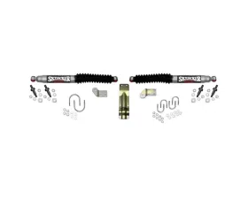 Skyjacker Steering Stabilizer Dual Kit Silver w/Black Boots Ford F-350 | F-250 Super Duty 2005-2018