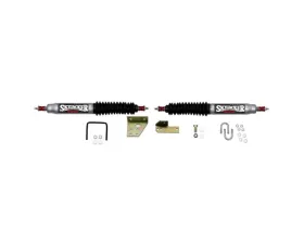 Skyjacker Steering Stabilizer Dual Kit Silver w/ Black Boots Toyota 4Runner | Pickup 1984-1985