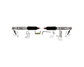 Skyjacker Steering Stabilizer Dual Kit For Use w/ 1/2 Ton Vehicles Silver w/Black Boots