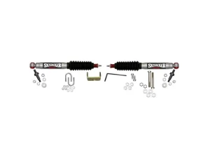 Skyjacker Steering Stabilizer Dual Kit For Use w/ 1/2 Ton Vehicles Silver w/Black Boots - 9296 - Image 3
