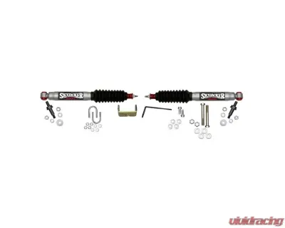 Skyjacker Steering Stabilizer Dual Kit For Use w/ 1/2 Ton Vehicles Silver w/Black Boots - 9296