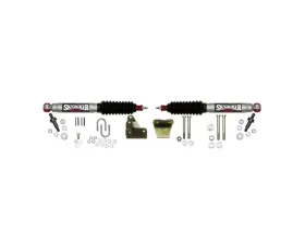 Skyjacker Steering Stabilizer Dual Kit Silver w/ Black Boots Ford F-150 1997-2003