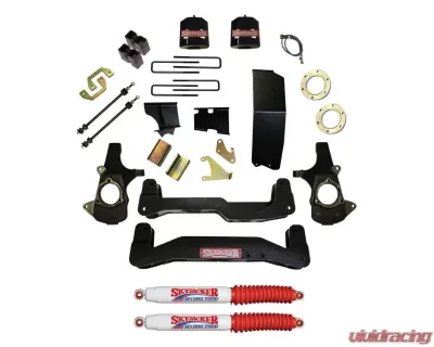 Skyjacker Suspension Lift Kit w/Shock 6-7 Inch Lift w/Front Spacers Blocks U Bolts For Use w/Aluminum Knuckles Chevrolet Silverado | GMC Sierra 1500 2014-2017 - C14660APK-H
