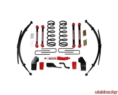 Skyjacker Class I Lift Kit 4-4.5"Inch Lift w/Front Coil/Rear Leaf Springs Pitman Arm Bump Stops Rear U Bolts Vent Hose Steering Stabilizer Dodge Ram 2500 | 3500 2000-2001 - D4512KS