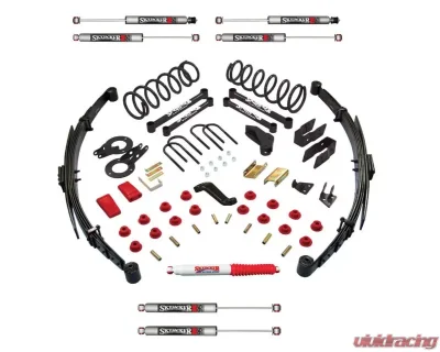 Skyjacker Suspension Lift Kit w/Shock M95 Performance Shocks 5 Inch Lift Class II w/Rear Springs Add-A-Leafs Steering Correction Brake Line Bracket Steering Stabilizer All 4 Shocks Dodge Ram 2500 | 3500 2009 - D4529KS-M