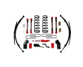 Skyjacker Standard Class 1 Lift Kit 5 Inch Lift w/Front Coil Springs Rear Leaf Springs Upper/Lower Links Brackets Pitman Arm Bump Stops Dodge Ram 1500 | 2500 2000-2001