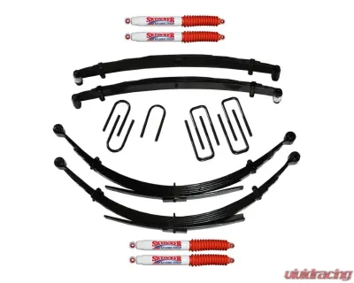 Skyjacker Suspension Lift Kit w/Shock 6 Inch Front/Rear Lift w/Front/Rear Leaf Springs Front/Rear UBolt Kits Front Bushing Kit 4 Shocks Dodge W250 | W350 1989-1991 - D600CDKS6-H