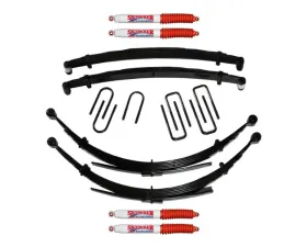 Skyjacker Suspension Lift Kit w/Shock Nitro Shocks 6 Inch Front/Rear Lift w/Front/Rear Leaf Springs Front/Rear UBolt Kits Front Bushing Kit 4 Shocks Dodge W250 | W350 1989-1991