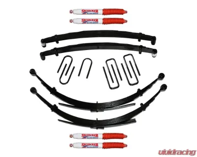 Skyjacker Suspension Lift Kit w/Shock Nitro Shocks 6 Inch Front/Rear Lift w/Front/Rear Leaf Springs Front/Rear UBolt Kits Front Bushing Kit 4 Shocks Dodge W250 | W350 1989-1991 - D600CDKS6-N