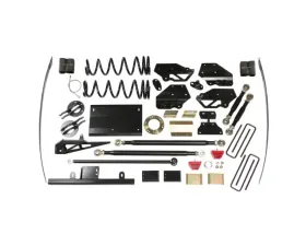 Skyjacker Long Arm Lift Kit 7 Inch Lift Incl Front Coil Spring Transmission Mount Rear Add-A-Leaf U Bolt Kit Skid Plate Steering Stabilizer Vacuum Tubing Indexing Ring Dodge RAM 1500 1994-2001