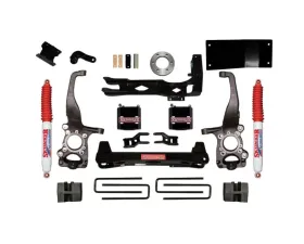 Skyjacker Suspension Lift Kit w/Shock 6 Inch Lift w/Steering Knuckles Crossmembers Diff Skid Plate Rear Block Kit & Nitro Shocks Ford F-150 2015-2019