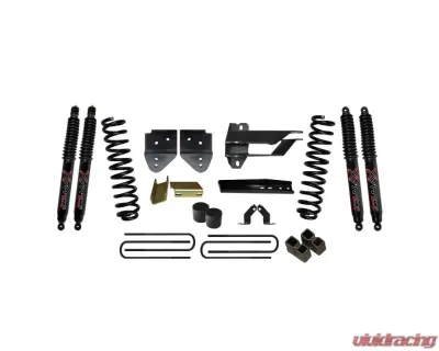 Skyjacker Lift Kit 4 Inch Lift w/Front Coil Springs Bump Stop Spacers Relocation Brackets Rear Lift Blocks U-Bolts Black Max 8500 Shocks Ford F-250 Super Duty 2017-2019 - F17401K-B