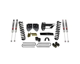 Skyjacker Lift Kit 4 Inch Lift w/Front Coil Springs Bump Stop Spacers Relocation Brackets Rear Lift Blocks U-Bolts M9500 Monotube Shocks Ford F-250 Super Duty 2017-2019