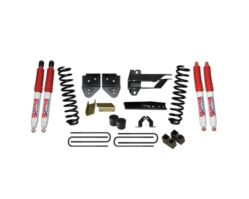 Skyjacker Lift Kit 4 Inch Lift w/Front Coil Springs Bump Stop Spacers Relocation Brackets Rear Lift Blocks U-Bolts Nitro 8000 Shocks Ford F-250 Super Duty 2017-2019 - F17401K-N