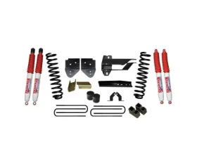 Skyjacker Lift Kit 4 Inch Lift w/Front Coil Springs Bump Stop Spacer Relocation Brackets Rear Lift Block U-Bolts Brake Line Extension Bracket Nitro 8000 Shock Ford F-350 Super Duty 2017-2019