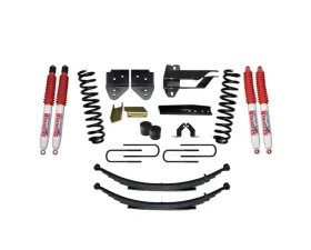 Skyjacker Suspension Lift Kit w/Shock 4 Inch Lift w/Front Coil Springs Rear Leaf Springs Hydro 7000 Shocks Ford F-250 | F-350 Super Duty Gas 2017-2019
