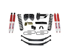 Skyjacker Suspension Lift Kit w/Shock 4 Inch Lift w/Front Coil Springs Rear Leaf Springs Nitro 8000 Shocks Ford F-250 | F-350 Super Duty Gas 2017-2019
