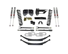 Skyjacker Suspension Lift Kit w/Shock 4 Inch Lift w/Front Coil Springs Rear Leaf Springs Adjustable 4-Links M9500 Monotube Shocks Ford F-250 | F-350 Super Duty Gas 2017-2019