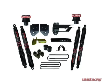 Skyjacker Lift Kit 4 Inch Lift w/Metal Front Coil Spring Spacer Front/Rear Black Max Shocks Track Bar/Radius Arm/Steering Stab. Relocation Brackets Rear Block/U-Bolts Ford F-350 Super Duty 2017-2019 - F1740SPB3