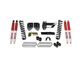 Skyjacker Suspension Lift Kit w/Shock 4 Inch Lift w/Front Coil Springs Bump Stop Spacer Relocation Brackets Rear Lift Block U-Bolt Brake Line Extension Hydro 7000 Shock Ford F-350 Super Duty 2017-2019
