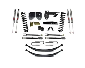 Skyjacker Suspension Lift Kit w/Shock 4 Inch Lift w/Front Coil Springs Rear Leaf Springs Adjustable 4-Links M9500 Monotube Shocks Ford F-250 | F-350 Super Duty Diesel 2017-2019