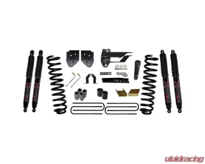 Skyjacker Lift Kit 6 Inch Lift w/Front Coil Springs Blocks U-bolts Bump Stop Spacers Radius Arm/Sway Bar/Track Bar Relocation Brackets Black Max Nitro Shocks Ford F-250 Super Duty 2017-2019 - F17601K-B
