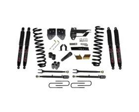 Skyjacker Lift Kit 6 Inch Lift w/Adjustable 4-Links w/Front Coil Springs U-Bolts Bump Stop Spacers Radius Arms Lowering Brackets Black Max 8500 Shocks Ford F-350 Super Duty 2017-2019