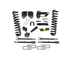Skyjacker Lift Kit 6 Inch Lift Class II 4-Link System w/Front Coil Springs Track Bar/Radius Arm/Steering Stabilizer Relocation Brackets Rear Lift Blocks/U-Bolts Ford F-350 Super Duty 2017-2019
