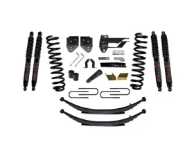 Skyjacker Suspension Lift Kit w/Shock 6 Inch Lift w/Front Coil Springs Rear Leaf Springs Black MAX 8500 Shocks Ford F-250 | F-350 Super Duty Diesel 2017-2019