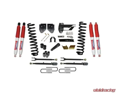 Skyjacker Suspension Lift Kit w/Shock 6 Inch Lift w/Adjustable 4-Links w/Front Coil Springs U-Bolts Bump Stop Spacers Upper/Lower Radius Arms Lowering Brackets Nitro 8000 Shocks Ford F-250 Super Duty 2017-2019 - F176524K-N