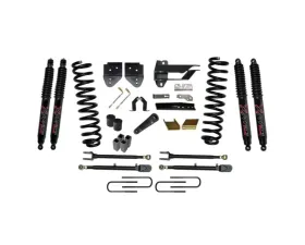 Skyjacker Suspension Lift Kit w/Shock 6 Inch Lift w/Adjustable 4-Links w/Front Coil Springs U-Bolts Bump Stop Spacers Radius Arms Lowering Brackets Black Max 8500 Shocks Ford F-350 Super Duty 2017-2019