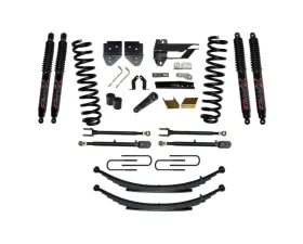 Skyjacker Suspension Lift Kit w/Shock 6 Inch Lift w/Front Coil Springs Rear Leaf Springs Adjustable 4-Links Black MAX 8500 Shocks Ford F-250 | F-350 Super Duty Diesel 2017-2019
