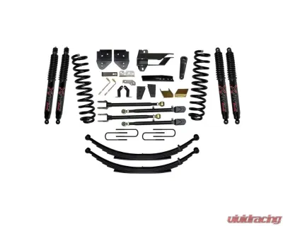 Skyjacker Suspension Lift Kit w/Shock 8.5 Inch Lift w/Front Coil Springs Rear Leaf Springs Adjustable 4-Links Black MAX 8500 Shocks Ford F-250 | F-350 Super Duty Gas 2017-2019 - F17802KS-B