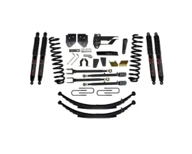 Skyjacker Suspension Lift Kit w/Shock 8.5 Inch Lift w/Front Coil Springs Rear Leaf Springs Adjustable 4-Links Black MAX 8500 Shocks Ford F-250 | F-350 Super Duty Diesel 2017-2019