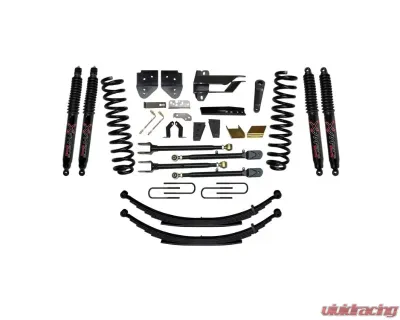 Skyjacker Suspension Lift Kit w/Shock 8.5 Inch Lift w/Front Coil Springs Rear Leaf Springs Adjustable 4-Links Black MAX 8500 Shocks Ford F-250 | F-350 Super Duty Diesel 2017-2019 - F17852KS-B