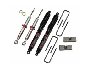 Skyjacker Suspension Lift Kit w/ Shock Black MAX Shocks 3 Inch Lift w/ Rear Blocks U Bolts Ford F-150 2004-2008